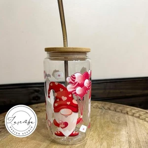 Gartenzwerg Libbey Tasse, Valentinstag Bierdose Glas, Süßigkeiten, Rose, süß - Bild 1 von 7