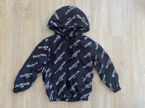 Bomber Balenciaga bambino full zip con cappuccio leggi descrizione tg 6 7 anni nero