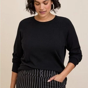 NEW Torrid Black Core Crewneck Pullover Classic Essential Crewneck Sweater 2X - Picture 1 of 16