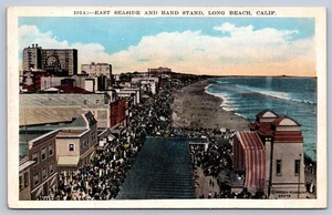 Long Beach Kalifornien Ostküste und Band Stand Postkarte - Bild 1 von 2