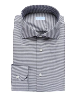 NWT IL SARTORE NAPOLI by VINCENZO DI RUGGIERO SHIRT blue striped 41 16 - Image 1 of 2