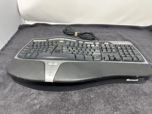 Microsoft Natural Ergonomic 4000 v1.0 Keyboard W/ RISER - Tested - Works - Picture 1 of 15