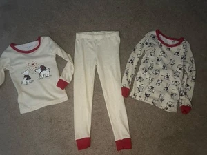Laura Ashley kids Pajamas Size 4T 3pc westie terrier Scottie dog top / 2 tops - Picture 1 of 5