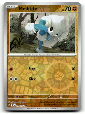 Meditite 082/162 Reverse Holo Common SV05: Temporal Forces LP - Image 1 of 2