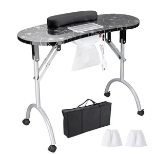 Byootique Foldable Manicure Nail Table Desk Vented LED Beauty Salon Station Bag - Picture 1 of 12