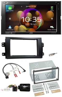 JVC DAB Lenkrad 2DIN Bluetooth USB Autoradio für Fiat Sedici Suzuki SX4 - Bild 1 von 4