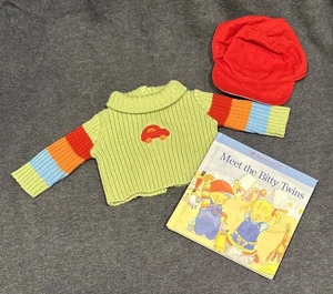 American Girl Itty Bitty Baby Zwillinge Spiel Date Jungen Pullover Mütze Buch Set - Bild 1 von 6