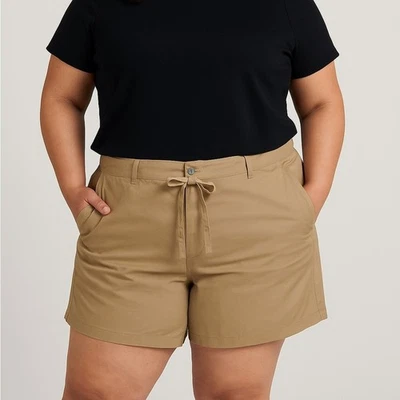 Magellan Outdoors Women’s 2X Khaki Shorts - 6” Inseam NWT Fishing Falcon Lake - Image 1 of 4