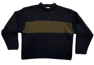 Vtg J Crew Oarsman Sweater Navy Fishermen Chunky Knit High Neck Men’s L - Picture 1 of 4
