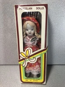 Muñeca de porcelana pintada a mano Alemania hecha en Taiwán Farrah importaciones con caja original - Imagen 1 de 16