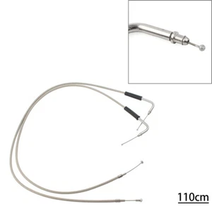 110cm Stainless Throttle Cable Fits Harley Sportster XL1200 883 Dyna Road King - Bild 1 von 8