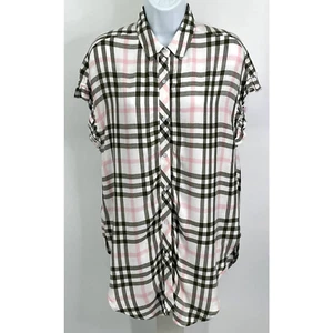 NWOT Buffalo David Bitton Plaid Button Down Top Women's Size M - Picture 1 of 8