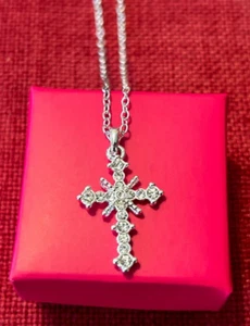 Collana croce invernale AVON nuova con scatola CHRISTIAN VINTAGE 2022 - Foto 1 di 3