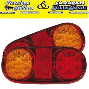 2x LED submersible 12V Tail light trailer truck caravan taillight lights LT44 - Picture 1 of 2