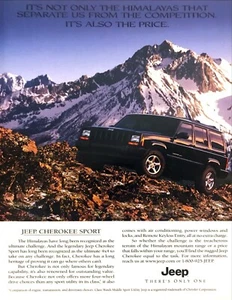 1999 Jeep Cherokee Sport photo Separates Us from the Competition promo print ad - Picture 1 of 1