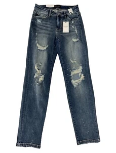 Judy Blue NWT Mid-rise Destroyed Boyfriend Jeans Size 3 / 26 - Picture 1 of 8