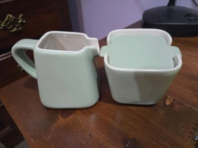 Dansk Graves Studio Cream and Sugar Set - Light Green - Image 1 of 2