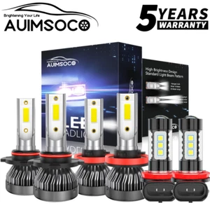 For Chevy Sonic Sedan 4-Door 2012-2016 LED Headlight Fog Light Bulbs Xenon White - Picture 1 of 13