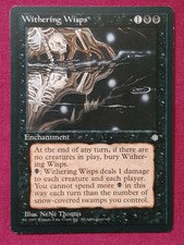 Magic The Gathering ICE AGE WITHERING WISPS single black card MTG