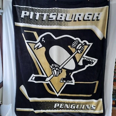 Manta de felpa Pittsburg Penguins Throw 62" x 78" Northwest Company Foto 1 de 4