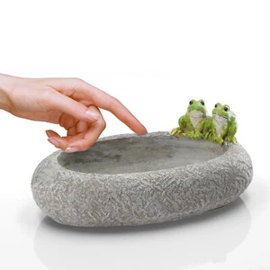 Boltze Vogeltränke Frosch Wassertränke Vögel 1 x Futterschale Kunstharz - Bild 1 von 5