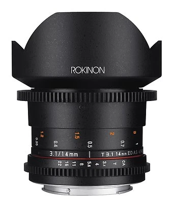 Rokinon Cine DS 14mm T3.1 ED AS IF UMC Cine Lens f/ Canon EF Mount DS14M-C - Image 1 of 2