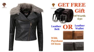 Lionstar Royal Top Quality Winter Extra Warm Real Leather Ladies Jacket with Fur - Picture 1 of 3