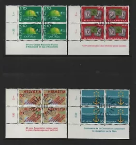 SWITZERLAND 1968 PUBLICITY ISSUE - BLOCKS OF 4 *VF USED/CTO* - Picture 1 of 2