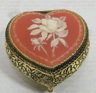 WESTLAND Gold Heart Shaped Music Jewelry Box song - "Invitation To The Dance"