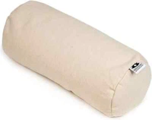 Buckwheat Neck Bolster Pillow, Husk Cervical Sleep Roll (Natural White) - Picture 1 of 9