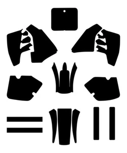 Suzuki RM 250 1989 1990 1991 1992 Motocross Vector Graphics MX Template 1:1 - Picture 1 of 1