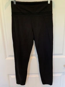 ATHLETA Womens Size Medium Black Pocket Luxe Mesh 7/8 Ankle Leggings - Picture 1 of 6