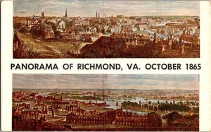 Cartolina Panorama Richmond Virginia ottobre 1865 cromata non spedita - Foto 1 di 2