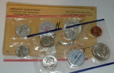 1959 P-D  SILVER US MINT SET FRANKLIN With scarce type B Philadelphia Quarter - Image 1 of 4