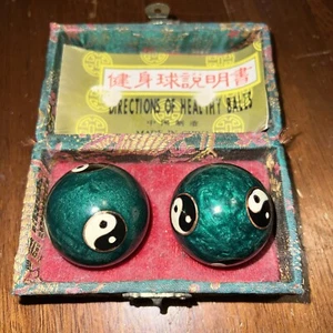 Vintage Chinese Shouxing Baoding Balls Cloisonne Enamel Yin And Yang zen... - Picture 1 of 1