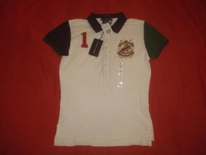 NWT Ralph Lauren Bleecker St New York White The Skinny Polo Shirt Medium - Picture 1 of 6