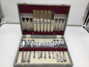 Vintage 24 Pieces canteen of nickel silver cutlery, Sheffield England - Picture 1 of 12