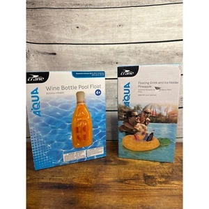 Neu Kran Pool Schwimmer 2er Set Wein Ananas - Bild 1 von 3