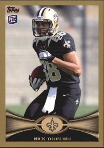 2012 Topps Gold New Orleans Saints Football Card #63 Nick Toon/2012
