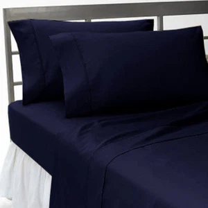 600TC EgyptianCotton Duvet/Sheet Set/Fitted-15"Deep US Twin Size SolidColors - Picture 1 of 15