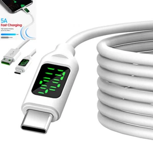 100W LED Type-C Cable Charger Data Cord For Samsung Galaxy S25 S24 S23 S22 Ultra - Picture 1 of 17