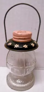 Mary Lowell Terciopelo Melocotón Mano Loción Vidrio Linterna Botella Fianza Mango Adorno - Imagen 1 de 6