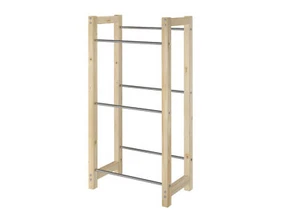 Getränkekistenregal aus Edelstahl und Massivholz Boxenregal Getränkeregal - Bild 1 von 7