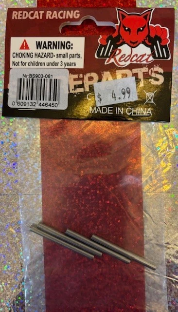 Redcat Part #BS903-061: Outer Rear Suspension Arm Hinge Pin (3x34.5mm) (4pcs) - Image 1 of 1