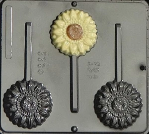 MOLDE DE PIRULETA CHOCOLATE GIRASOL 3 CAVIDADES - Imagen 1 de 1