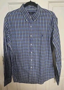 RALPH LAUREN  Oxford Plaid Long Sleeve Shirt  Mens Size XL - Picture 1 of 5