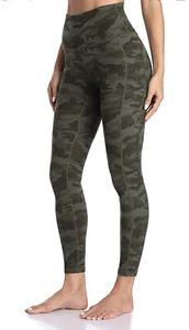 Pantalones de Yoga Colorfulkoala Cintura Alta Longitud 7/8 Leggings Bolsillos XS Camuflaje Verde - Imagen 1 de 6
