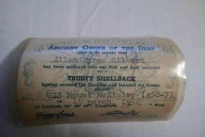 1958 Ancient Order of the deep US Army transport USS Mount Mckinley - Picture 1 of 5