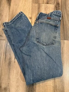 Vintage Rustler 32x30 Blue Denim Jeans Straight Leg Distressed Style Made In Mex - Picture 1 of 12