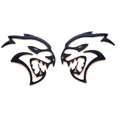 2x Insignia emblema Hellcat SRT hueca negra OEM para Hellcat izquierdo derecho Foto 1 de 3